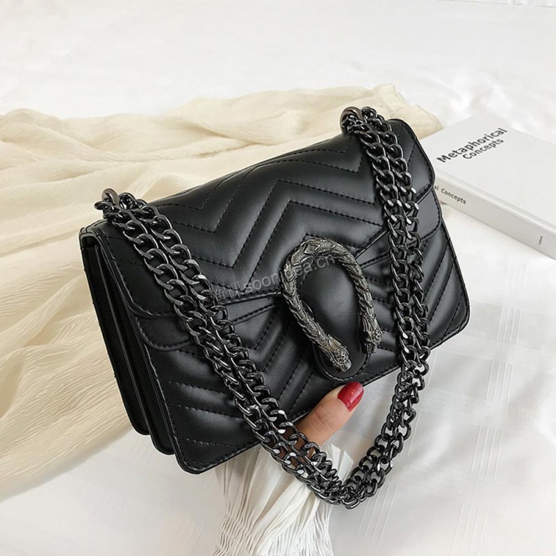  New Trendy Fashion Popular All-match Rhombic Chain Western Style Messenger Shoulder Bag For Women