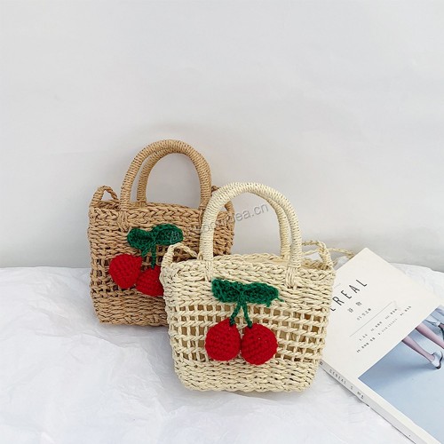 New Version Cut-out Small Straw Woven Bag With One Shoulder Hand-held Handwoven Bag For Women's Beach Holiday Bag
